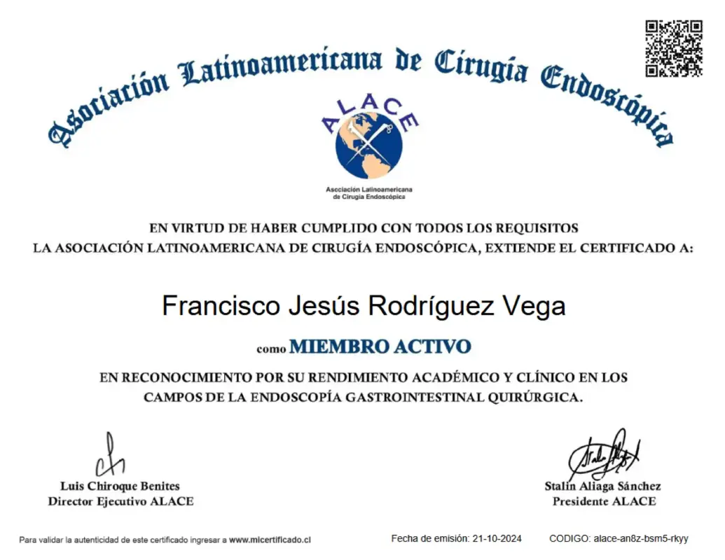 Certificado completar latin american forum 2024 avanzado, bariatico y metabolico